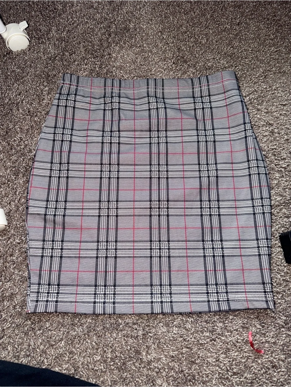 Gray Plaid Mini Skirt size small